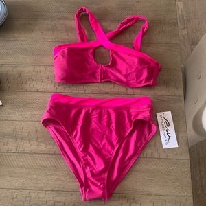Hot pink and magenta bikini
